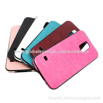 PU Leather Mobile Phone Cases for Samsung Galaxy S5 i9600, Using IMD/IML Technology